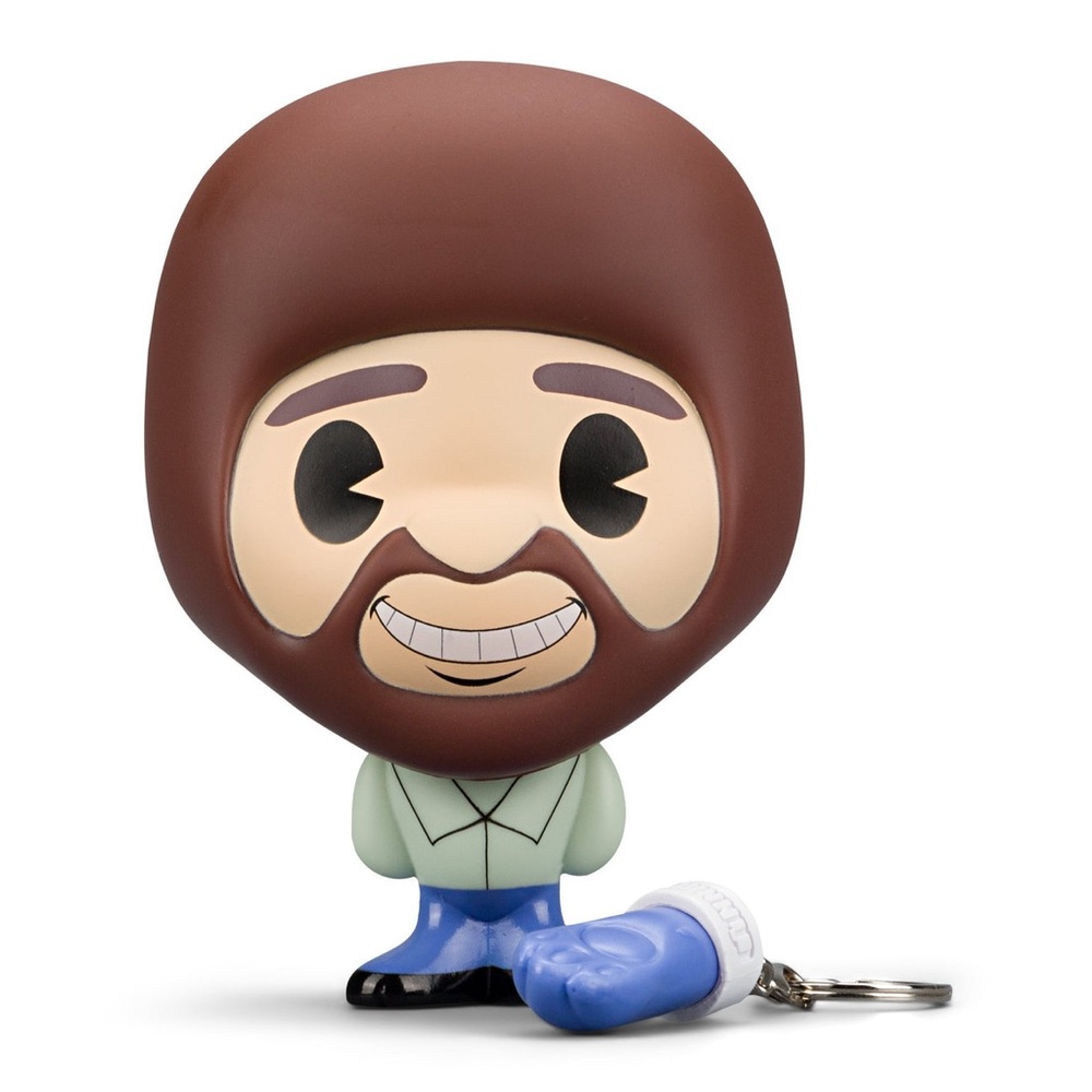 Small Bob Ross chibi figure with Keychain